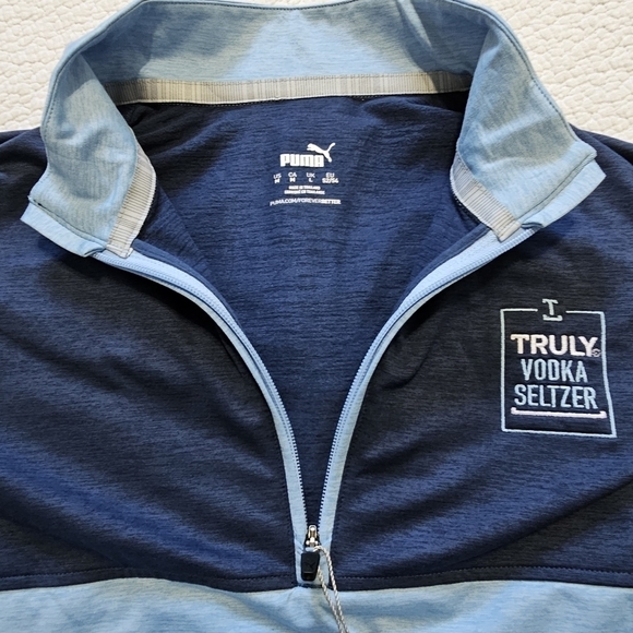 NWT PUMA Golf Cloudspun Warm Up Quarter-Zip with Truly Vodka Seltzer Logo - Picture 9 of 11